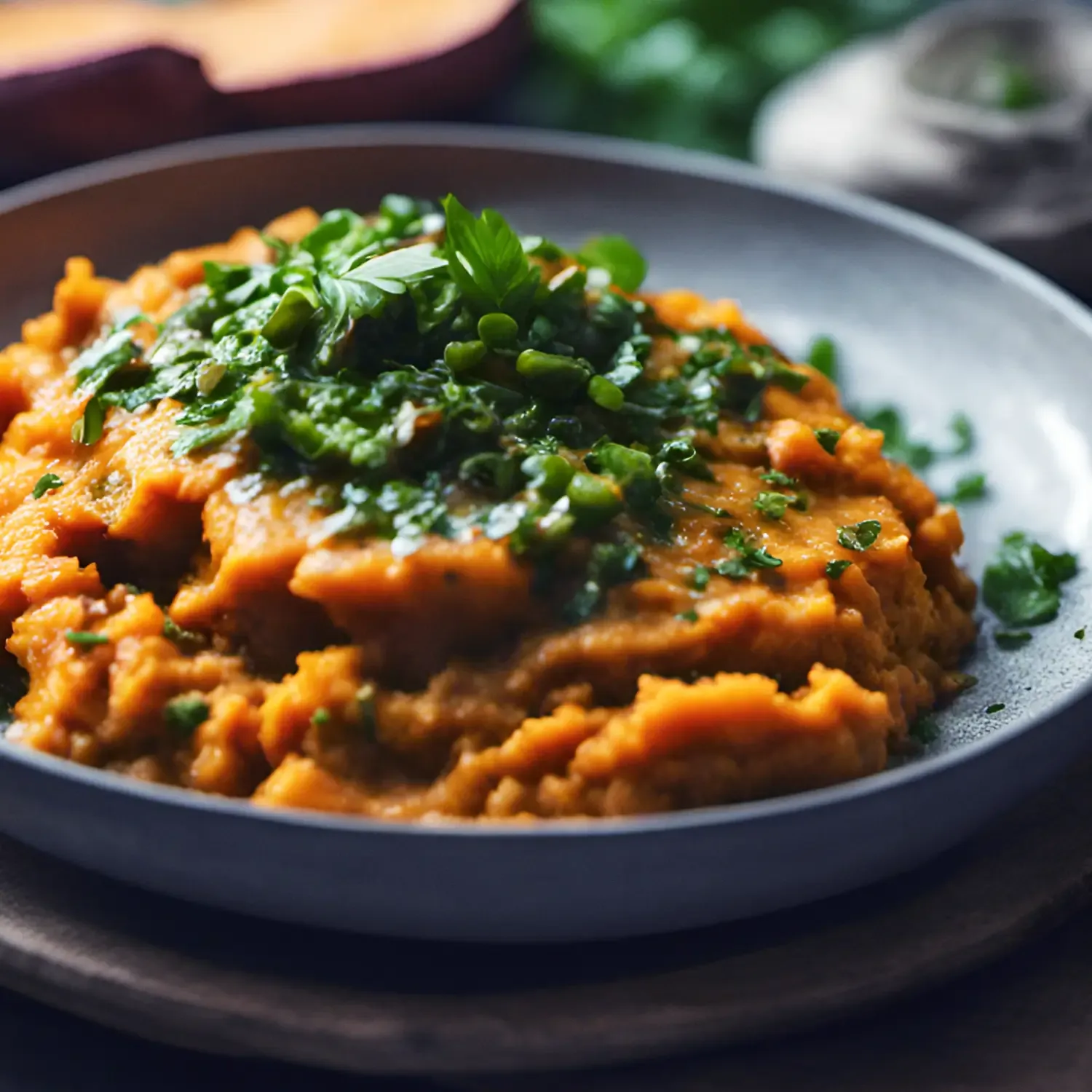 Sweet Potato Mash With Lime Salsa