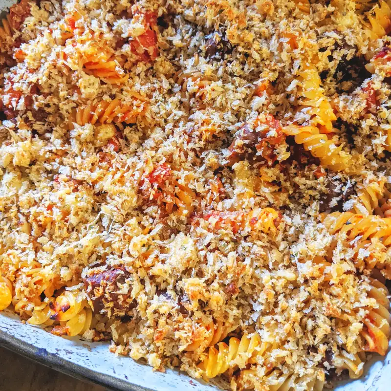 Sausage Pasta Bake With Breadcrumbs